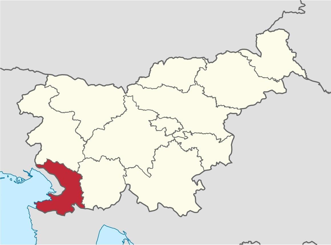 ನಕ್ಷೆ ಕರ್ಸ್ಟ್ ಸ್ಲೊವೇನಿಯಾ